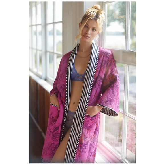 Anthropologie Other - ANTHROPOLOGIE | Floral Quilted Reversible Robe | NWT